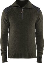 Blaklader Wollen sweater 4630-1071 - Groen/Donkergrijs - L