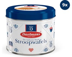 Daelmans karamel Stroopwafels in cadeaublik - Cadeau of relatiegeschenk - Doos met 9 blikken (72 koeken) Daelmans karamel Stroopwafels in cadeaublik - Cadeau of relatiegeschenk - Doos met 9 blikken (72 koeken)