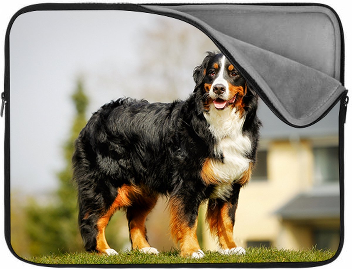Laptophoes/ Tablethoes 8 inch | Berner Sennenhond | Zachte binnenkant | Luxe Laptophoes | Kwaliteit Laptophoes met foto