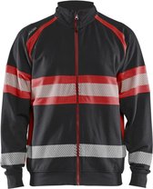 Blaklader High vis sweater 3551-1158 - Zwart/High Vis Rood - S