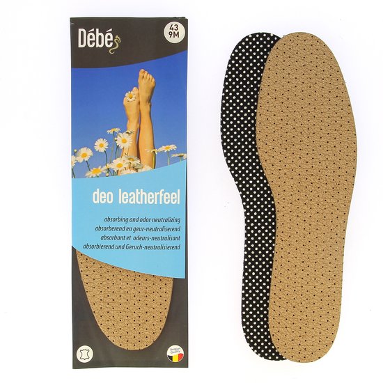 DEBE Deo leatherfeel - Inlegzool van ledervezel en actieve kool - 36