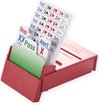 Afbeelding van het spelletje Biddingbox Bridge Partner Luxe - Set van 4 stuks - Bridge - Kaartspel - kleur rood - luxe kaarten van 100% plastic