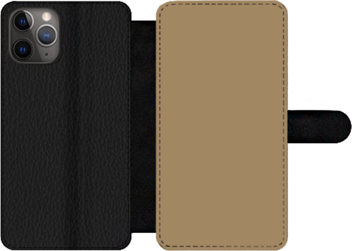 Telefoonhoesje Geschikt voor iPhone 11 Pro Max telefoonhoesje - Palet - Beige - Interieur - Met vakjes - Wallet case met magneetsluiting