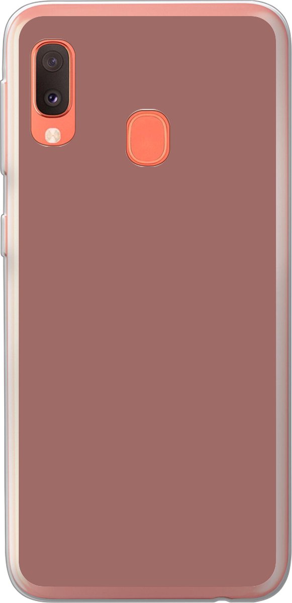 Telefoonhoesje Geschikt voor Samsung Galaxy A20e hoesje - Terracotta - Patronen - Roze - Siliconen Telefoonhoesje Telefoonhoesje
