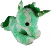 Eenhoorn Groen Liggend Pluche Knuffel 32 cm {Speelgoed knuffeldier knuffelhond voor kinderen jongens meisjes | Dog Plush Toy}