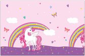 Wefiesta - Unicorn Rainbow Colors - Plastic tafelkleed 120 x 180 cm