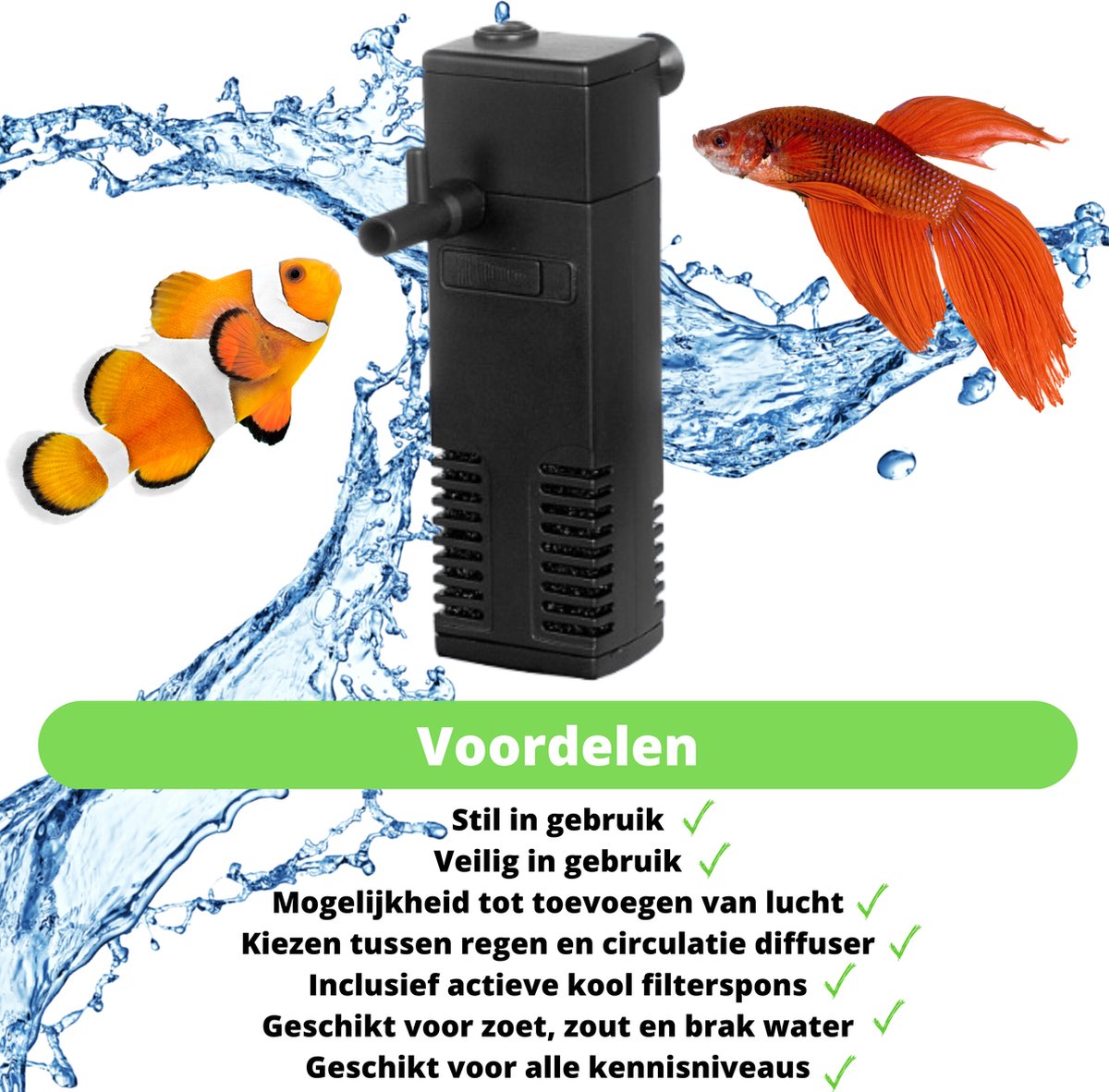 IREENUO Pompe a Air Aquarium, 3W 300L/H Pompe à Oxygène Aquarium