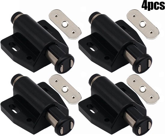 Quality-Set onzichtbare druksnapper magnetisch 4-pack - push to open magneetsnapper – druksnapper magneetsluiting kastdeur