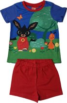 Bing shortama - blauw met rood - Bing pyjama - maat 110