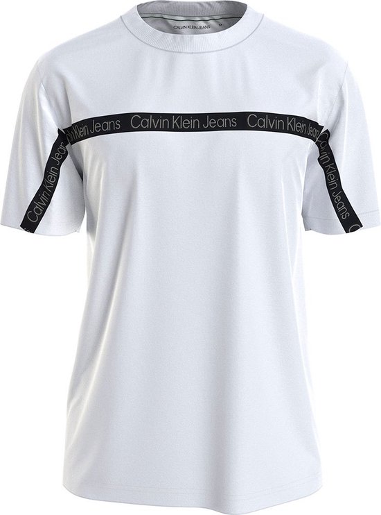 Calvin Klein Jeans Logo Tape T-shirt à manches courtes Wit S Homme | bol