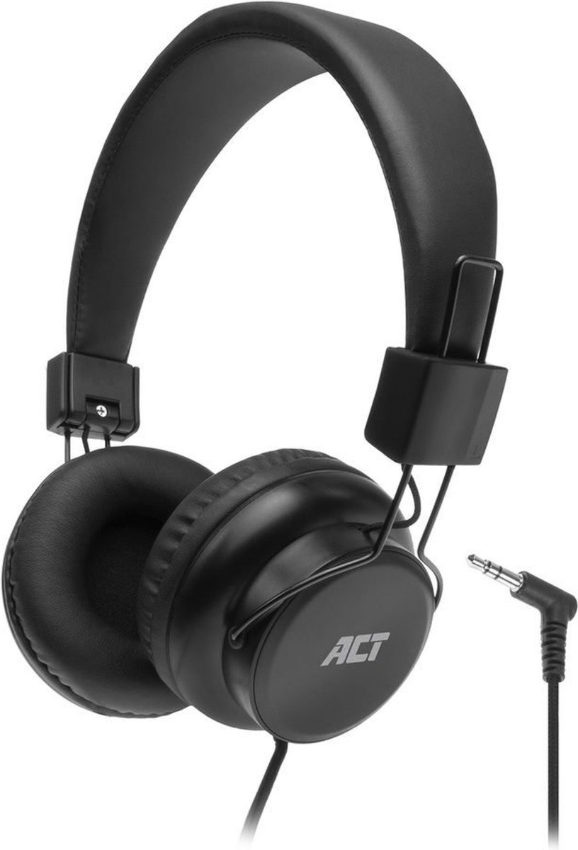 ACT Koptelefoon met draad 1,5m Opvouwbare hoofdtelefoon met kabel 3,5mm audiokabel... bol