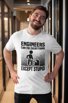 Rick & Rich - T-Shirt Engineers Fix Everything - T-Shirt Électricien - T-Shirt Ingénieur - Chemise Wit - T-shirt avec imprimé - T-shirt à col rond - T-shirt avec citation - T-shirt Homme - T- chemise à col rond - T-shirt taille 3XL