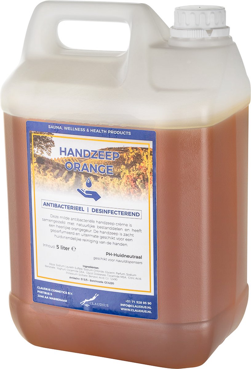 Goedkoopste Handzeep Orange 5 liter - navulling