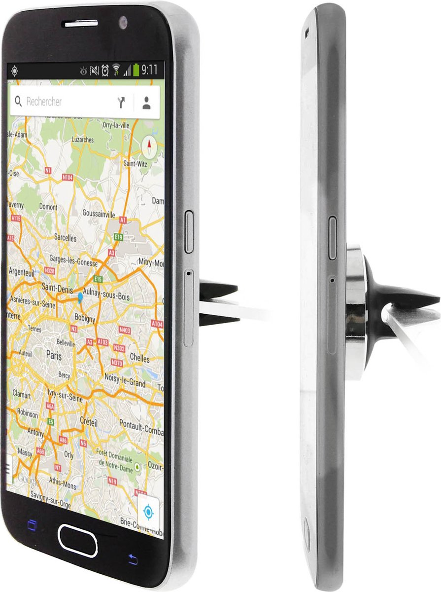 Forever, Autohouder auto ventilatierooster bevestiging - magnetische schijf - forever - zwart, Zwart