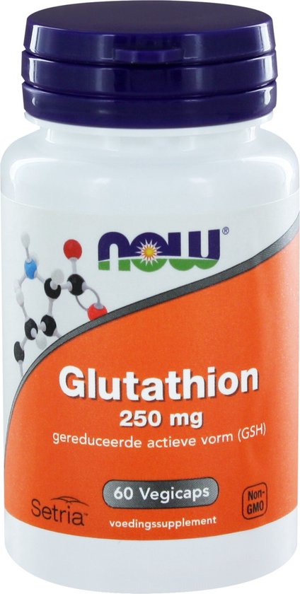 Foto: Now foods glutathion 250 mg gereduceerde actieve vorm ghs 60 vegicaps