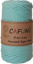 Cafuné Macrame Touw - Premium -Mint- 3mm - 60 meter - Plantenhanger-Wandkleed-Sleutelhanger-Katoen - koord - Macrame Pakket