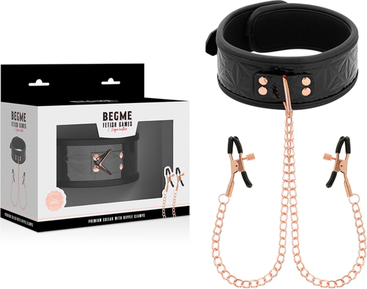 Goedkoopste BEGME BLACK EDITION | Begme Black Edition Collar With Nipple Clamps