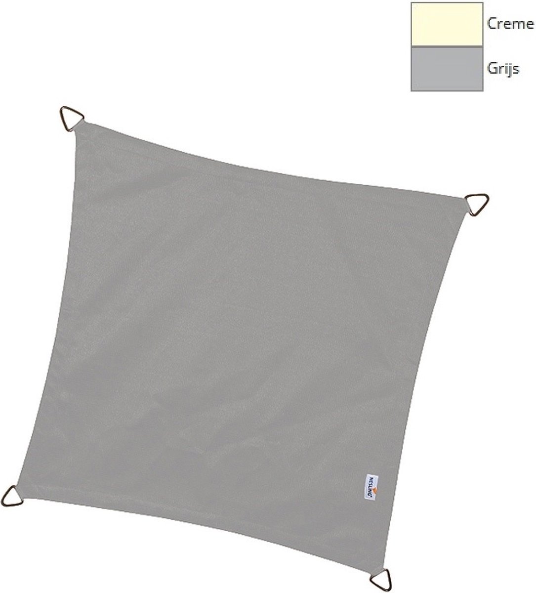 Nesling Dreamsail voile d'ombrage carré, 400x400cm, Gris