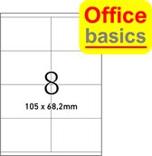 Etiket Office Basics - A4 - 105x68.2 mm - 100 vel met 8 etiketten