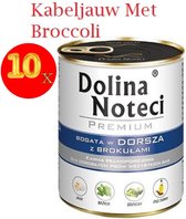 DOLINA NOTECI Premium Rijk aan kabeljauw met broccoli - nat hondenvoer - 800 g x10