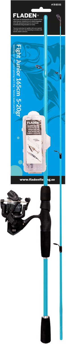 Fladen Fight Junior Spin Combo Blauw - Spinhengel