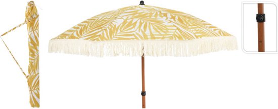 Strandparasol - Bladerenprint - 180 cm