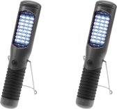 LED Looplampen op batterijen met magneet - Draadloos - Koud wit licht - Zwart - DUOPACK