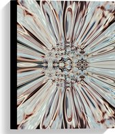 Canvas - Close-up van Kristal in Vorm van Bloem - 30x40 cm Foto op Canvas Schilderij (Wanddecoratie op Canvas)
