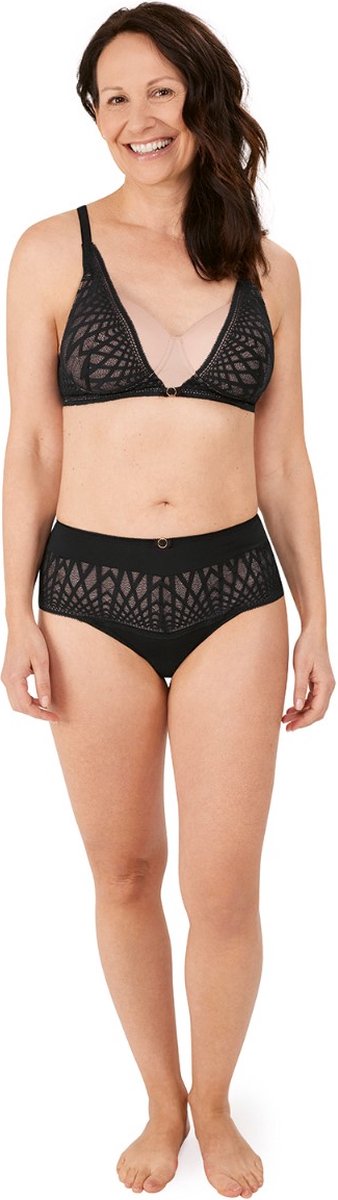 Amoena Pia Voorgevormde Prothese Bh Pia SBP C0602 C0602 - black/sand - maat EU 75E / FR