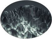 Dibond Ovaal - Abstracte IJzeren Pinnen - 68x51 cm Foto op Ovaal (Met Ophangsysteem)