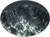 Dibond Ovaal - Abstracte IJzeren Pinnen - 80x60 cm Foto op Ovaal (Met Ophangsysteem)