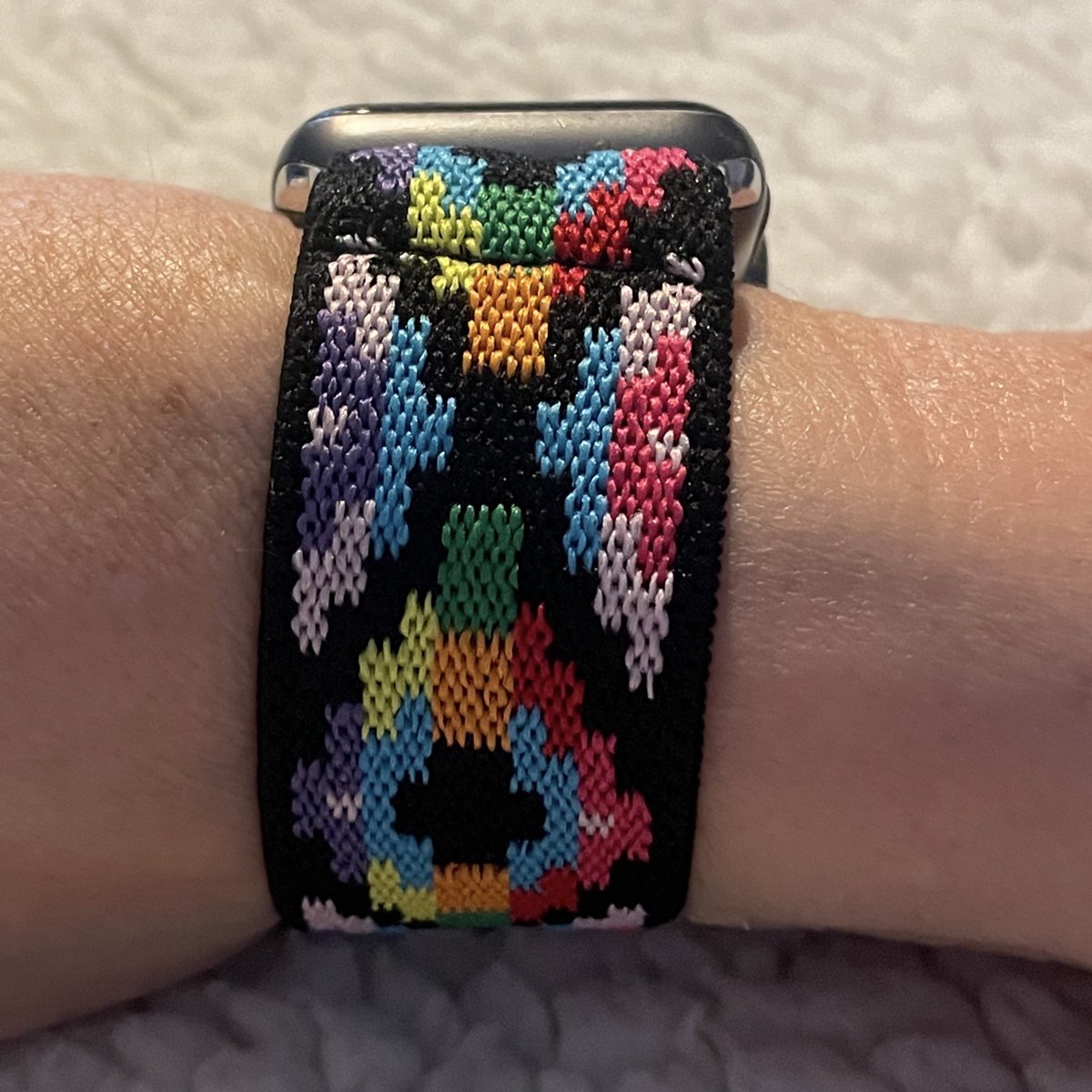 Applewatch loop horlogebandje gekleurd ingeweven elastische band 42-44-45mm Bohemian stijl