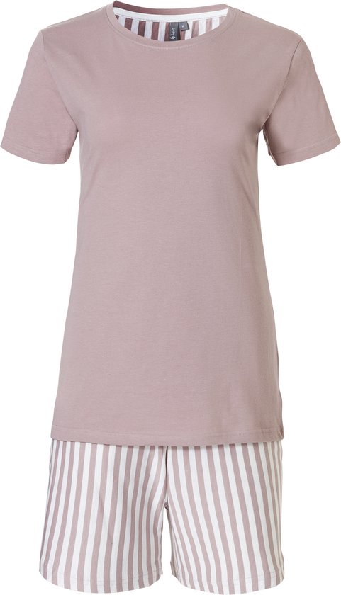By Louise Dames Korte Pyjama Set Shortama Soft Roze - Maat XL
