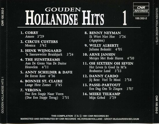 Gouden Hollandse Hits - Corry, The Sunstreams, Henk Wijngaard, Benny Neyman, Arne Jansen, Bonnie St. Claire - Onbekend