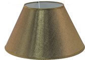 HAES DECO - Lampenkap - Modern Chic - groen / goudkleurig rond - formaat Ø 37x20 cm, voor Fitting E27 - Tafellamp, Hanglamp