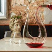 Wijnkaraf – Handgeblazen Kristallen Wijnkaraf – Wijn Karaf - Elegant Modern Gietvat voor Hostingfeesten – Wijnbeluchter en Luchtreiniger voor Betere Wijn