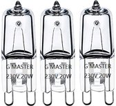 G Master - PRO G9 Halogeen lichtbron - 230V - Dimbaar - 20w - Halogeen lamp -(3 STUKS) Extra Warm Wit