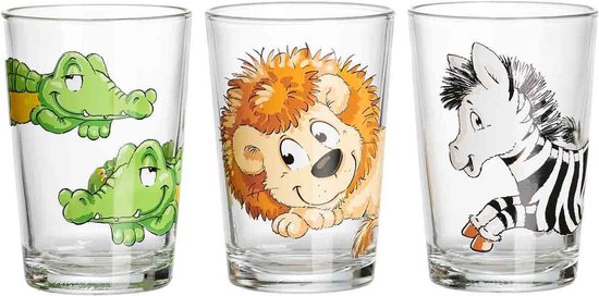 Verre enfant Happy Zoo 205 ml Set de 3