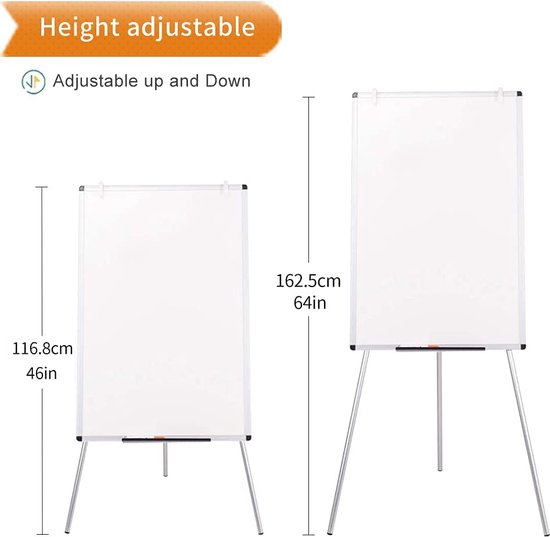 Whiteboardfolie, magnetisch en zelfklevend, per meter, op rol, beschrijfbaar, magneetbord, magneetwand, frameloos whiteboard, voor portret- en landschapsformaat (250 x 100 cm) wit