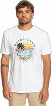 Quiksilver Qs Surf Club Ii Heren T-shirt Eqyzt07282-wbb0 - Kleur Wit - Maat M