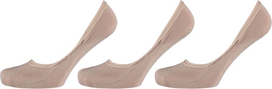 Apollo - Bamboe Sneaker Footies - Skin - 3-Pak - Maat 35/38 - Bamboe sokken - Footies dames - Sneaker sokken dames