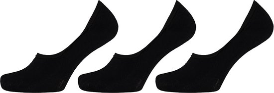 Apollo - Bamboe Sneaker Footies - Zwart - 3-Pak - Maat 39/42 - Bamboe sokken - Footies unisex