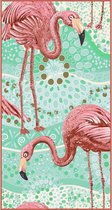 Flamingo handdoek strand rechthoekig 150x70 microvezel