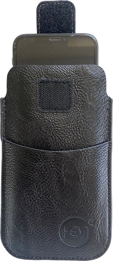 HEM Samsung Galaxy S22 Ultra Insert case Zwart avec passant ceinture et compartiment de rangement