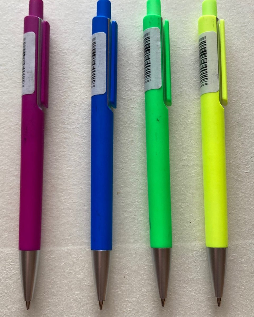 INOXCROM - ixc balpen - set van 6 - mat neon assorti