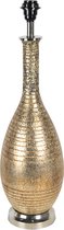 HAES DECO - Lampenvoet - Formaat Ø 18x67 cm, kleur Goudkleurig, gemaakt van Glas voor Fitting E27/max 1x40W - Lampvoet, Tafellamp