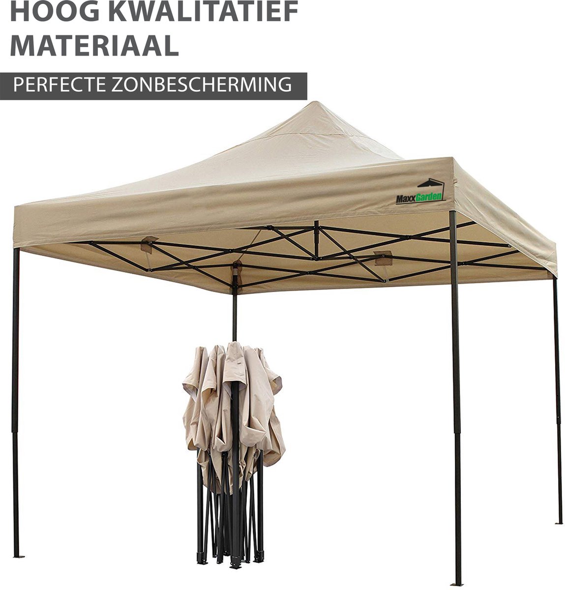 Tente de fête MaxxGarden Easy-up - 3x3 mètres - pliable - Gris
