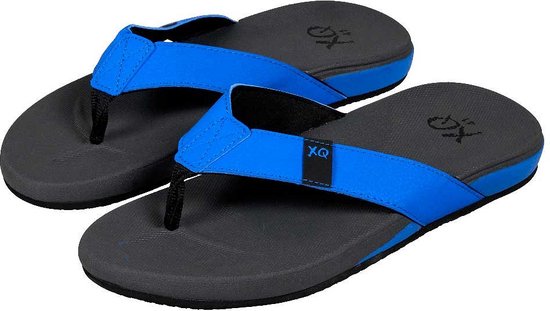 XQ - Teenslipper Heren - Cushioned - Grijs/Blauw - flip flops heren - Slippers heren