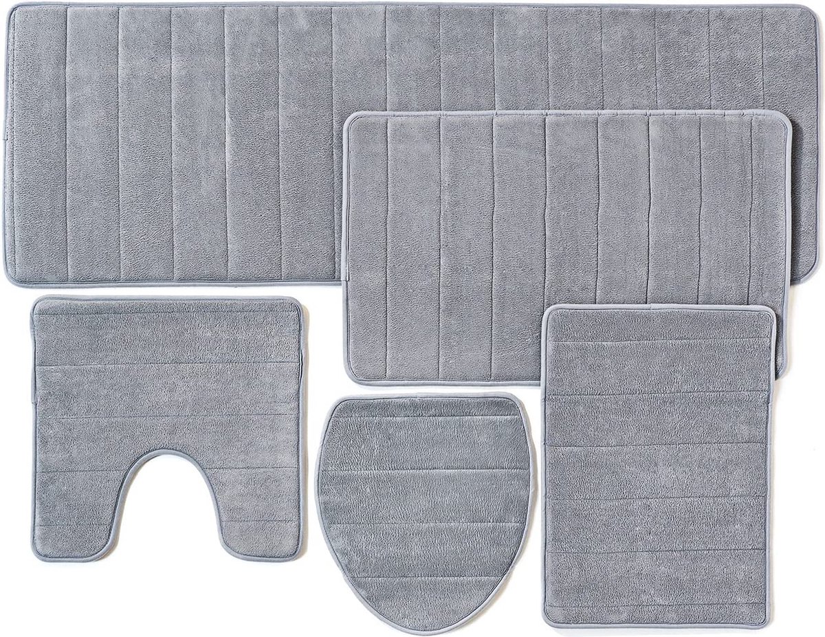 Badmat - Badmat Badkamertapijt - Badkamertapijt Te Combineren Tot Een Set Kunnen Worden Gecombineerd Tot Een Set Antislip En Wasbaar Antislip En Wasbaar Toiletset Toiletset