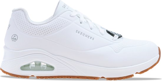 Skechers Work Uno Slipresistant Sneaker - Vrouwen - Wit - Maat 41